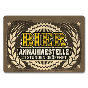 Fußmatte Bier Annahmestelle - 24 Stunden geöffnet und Biermotiven