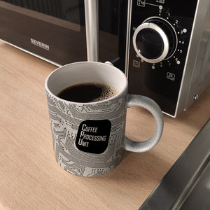 Kaffeebecher CPU Motiv - Coffee Processing Unit mit Motherboard Motiv