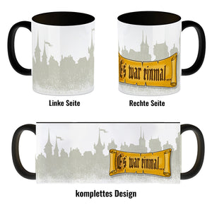 Märchen Kaffeebecher - Es war einmal... mit Schloss im Hintergrund