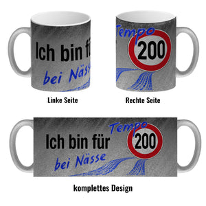 Kaffeebecher gegen Tempolimit - für 200 km/h bei Nässe auf Autobahn
