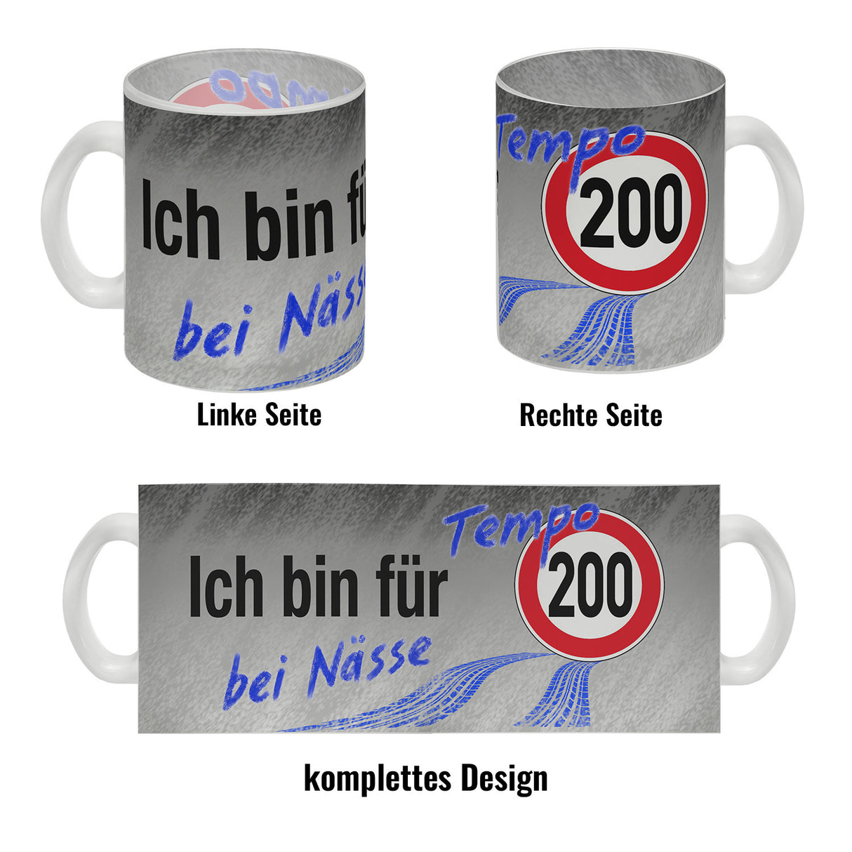 Kaffeebecher gegen Tempolimit - für 200 km/h bei Nässe auf Autobahn