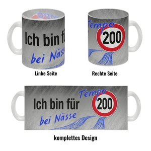 Kaffeebecher gegen Tempolimit - für 200 km/h bei Nässe auf Autobahn