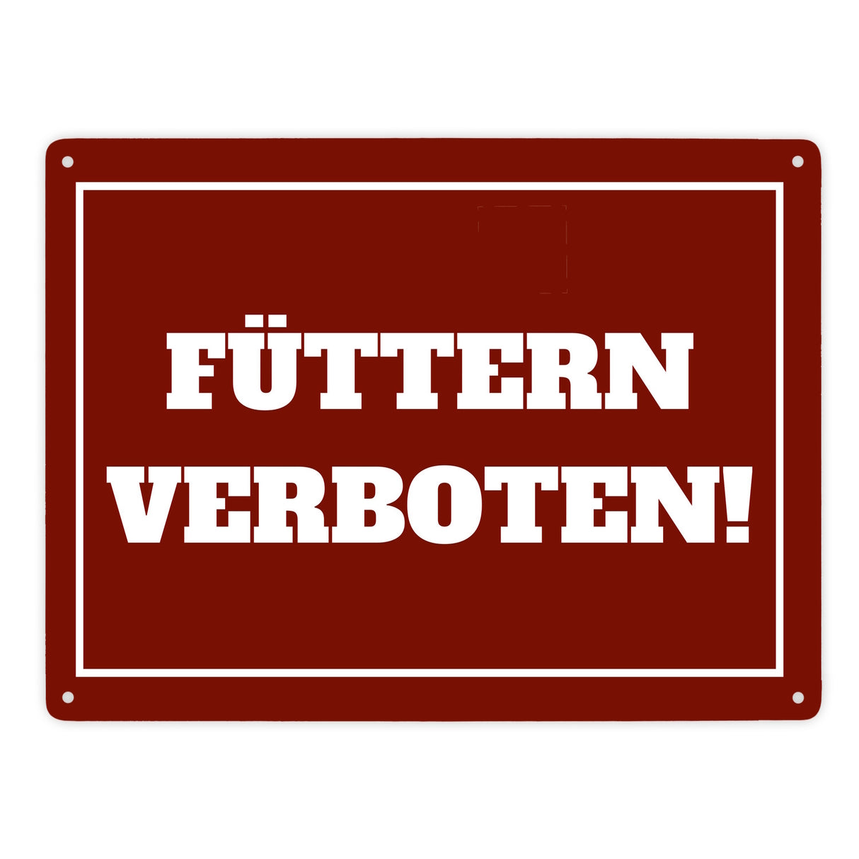 Füttern verboten Koppel-Metallschild in 15x20 cm und weiß