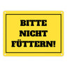 Füttern verboten Koppel-Metallschild in 15x20 cm und weiß