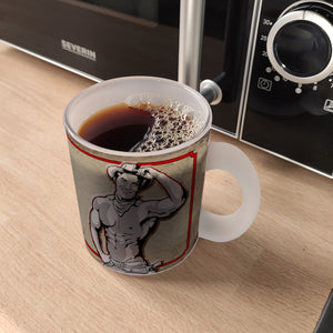 Kaffeebecher mit sexy Cowboy und Spruch - Ich will 'nen Cowboy als Mann