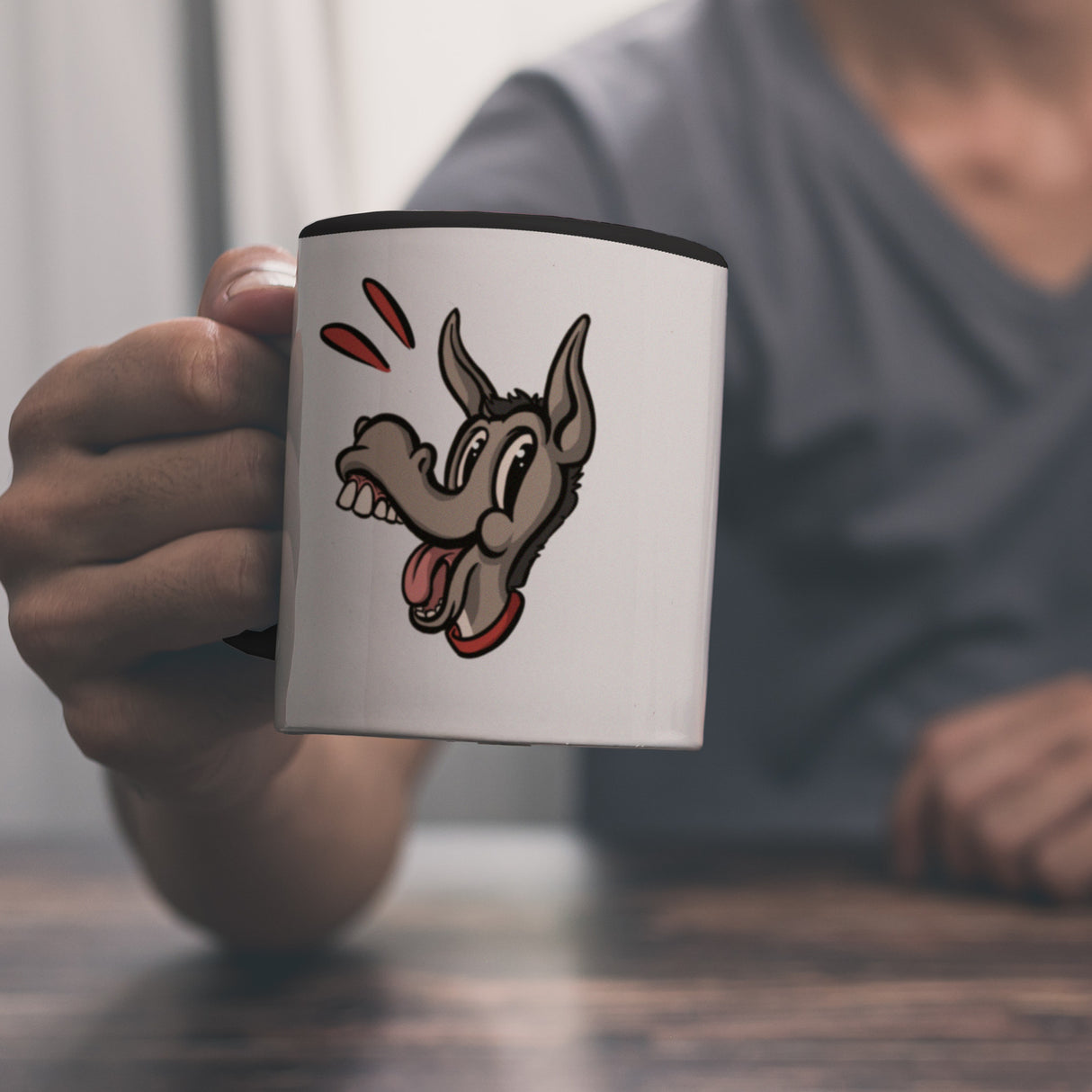Kaffeebecher mit Spruch - Ich brauche keinen Therapeuten. Ich hab ja meine Esel