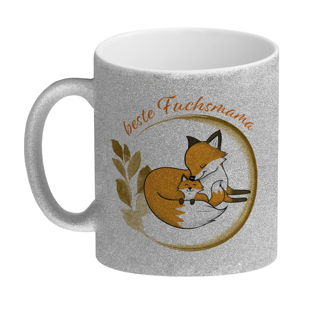 Kaffeebecher mit Motiv - Beste Fuchsmama mit süßem Fuchsbaby und Fuchsmutter