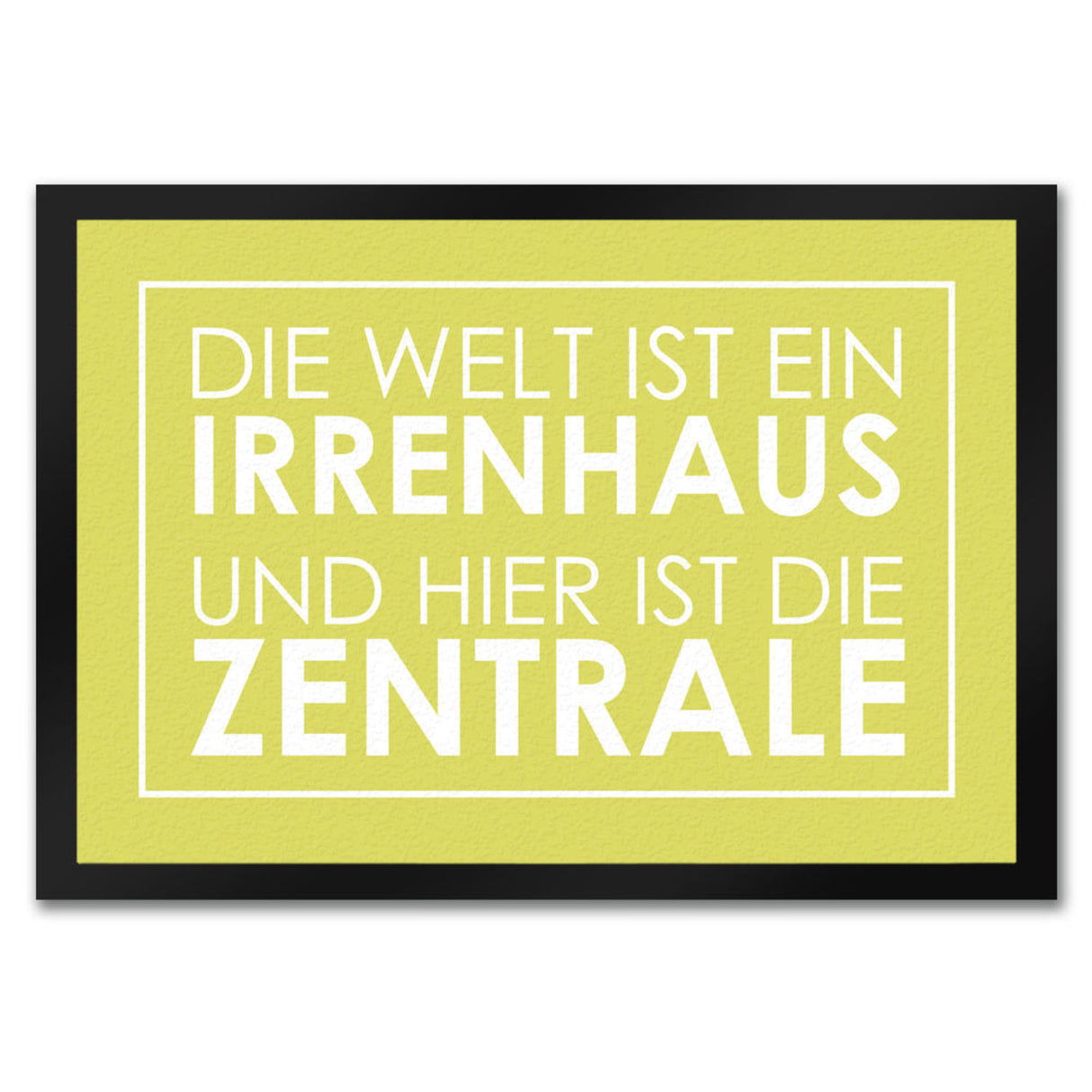Fußmatte - Die Welt ist ein Irrenhaus und hier ist die Zentrale