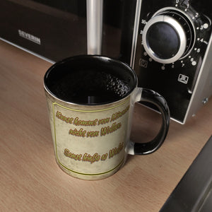 Kaffeebecher mit Motiv und Spruch - Kunst kommt von Können nicht von Wollen