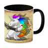 Kaffeebecher mit lustigem Einhorn mit Gewehr Motiv - SCHLUSS MIT LUSTIG!