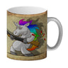 Kaffeebecher mit lustigem Einhorn mit Gewehr Motiv - SCHLUSS MIT LUSTIG!