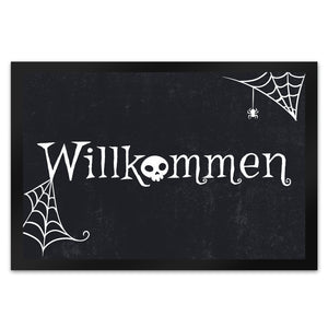 Willkommen Halloween Fußmatte mit grusligen Motiven