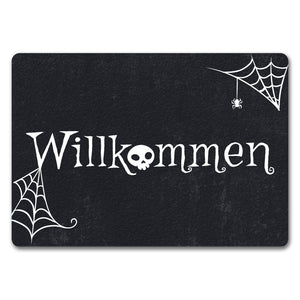 Willkommen Halloween Fußmatte mit grusligen Motiven