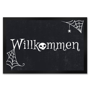 Willkommen Halloween Fußmatte mit grusligen Motiven