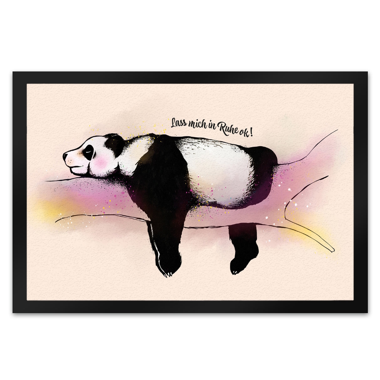 Panda Fußmatte mit Spruch Lass mich in Ruhe ok!