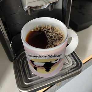 Panda auf einem Ast Kaffeebecher Lass mich in Ruhe ok! in bunten Farben