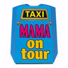 TAXI Mama on tour Parkscheibe in blau mit 2 Einkaufswagenchips