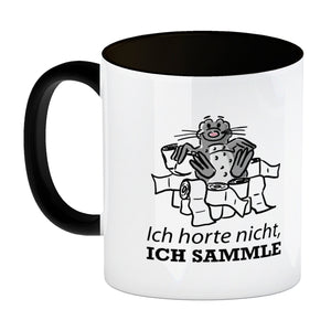 Ich horte nicht, ich sammle Kaffeebecher mit Seeleopard auf Toilettenpapier