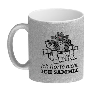 Ich horte nicht, ich sammle Kaffeebecher mit Seeleopard auf Toilettenpapier