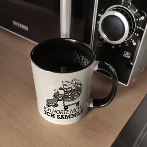Ich horte nicht, ich sammle Kaffeebecher mit Seeleopard und Toilettenpapier