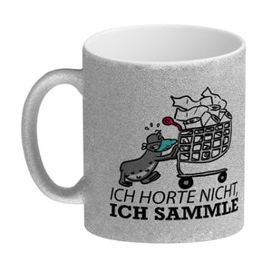 Ich horte nicht, ich sammle Kaffeebecher mit Seeleopard und Toilettenpapier
