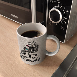 Ich horte nicht, ich sammle Kaffeebecher mit Seeleopard und Toilettenpapier