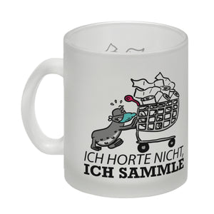 Ich horte nicht, ich sammle Kaffeebecher mit Seeleopard und Toilettenpapier