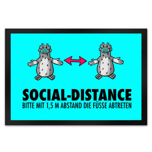 Social-Distance Fußmatte mit Seeleoparden für die Abstandsregelung