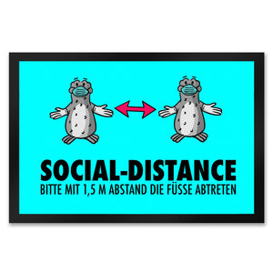 Social-Distance Fußmatte mit Seeleoparden für die Abstandsregelung