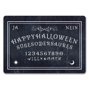 Fußmatte im Ouija Brett Design - Happy Halloween Süßes oder Saures