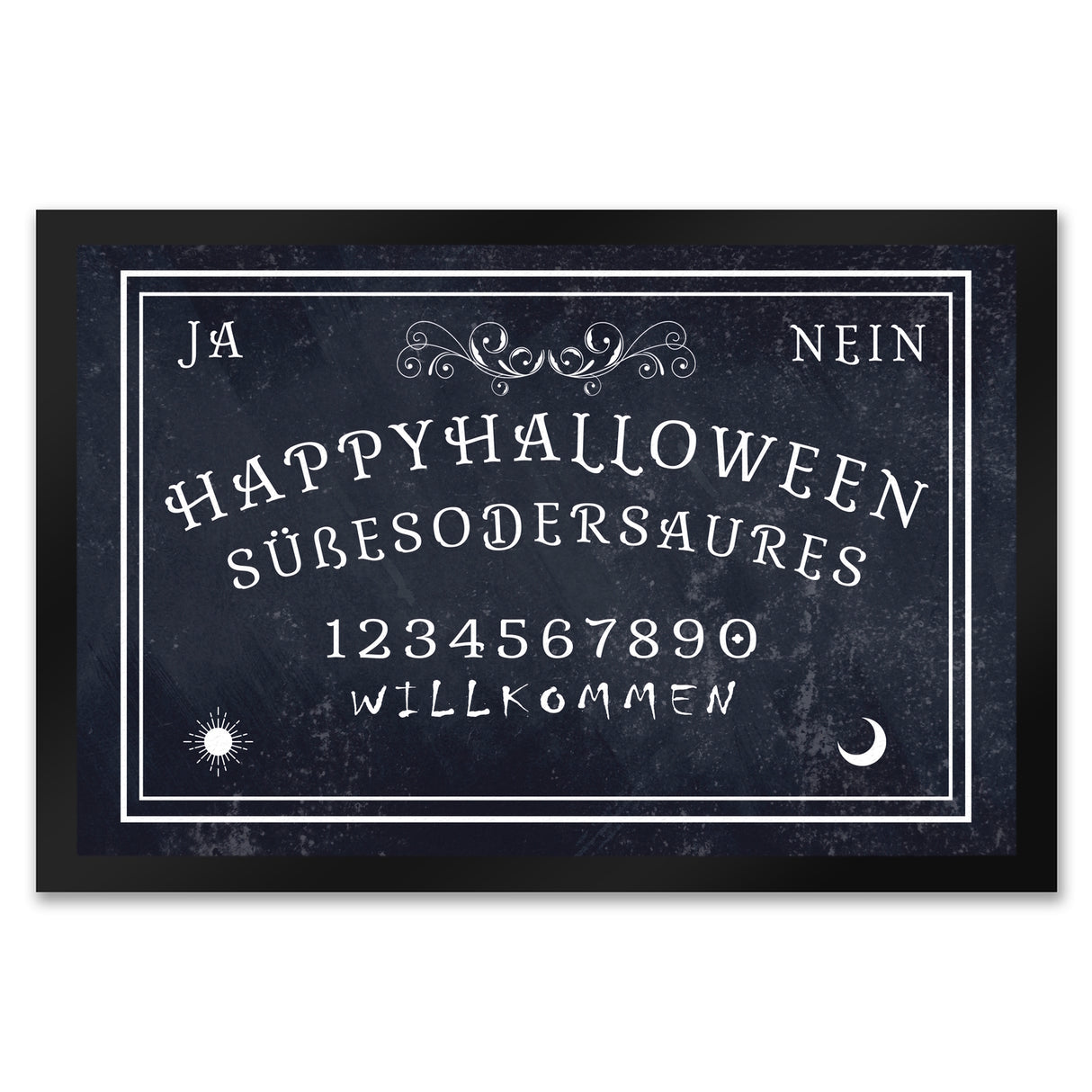 Fußmatte im Ouija Brett Design - Happy Halloween Süßes oder Saures