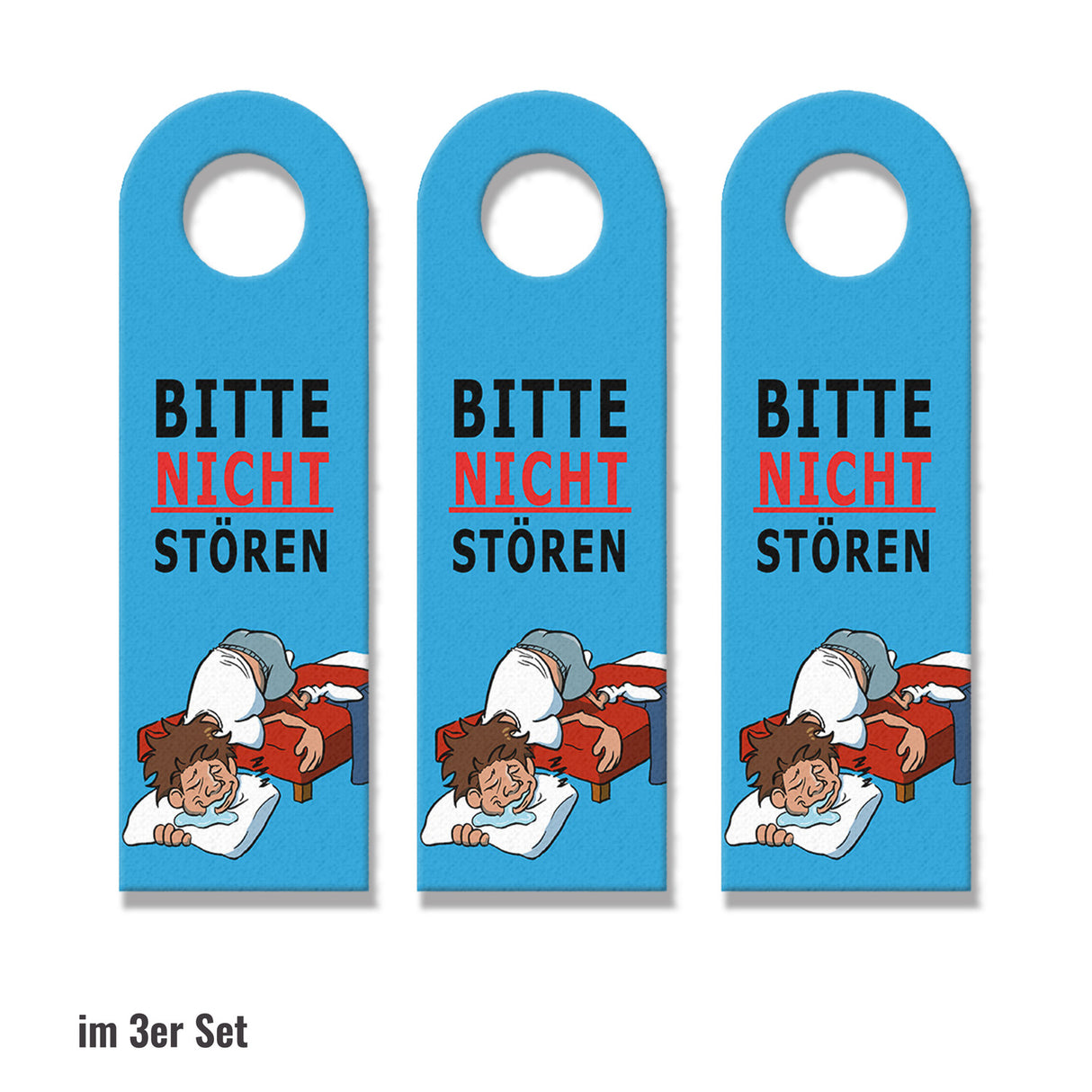Türhänger mit Comic-Motiv - Bitte nicht stören oder Bitte Zimmer aufräumen
