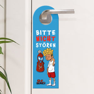 Cooler Spinnen Superheld Türhänger für kleine blonde Superjungs