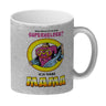Kaffeebecher Comic mit Spruch - Wer braucht schon Superhelden? Ich habe Mama