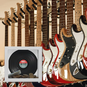 Spardose aus Keramik im Retro Vinyl Schallplattendesign RocknRoll-Stil