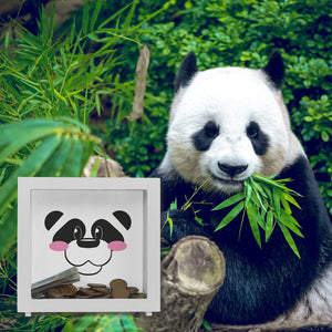 Spardose aus Keramik mit niedlichem Panda-Gesicht - für kleine Kinder