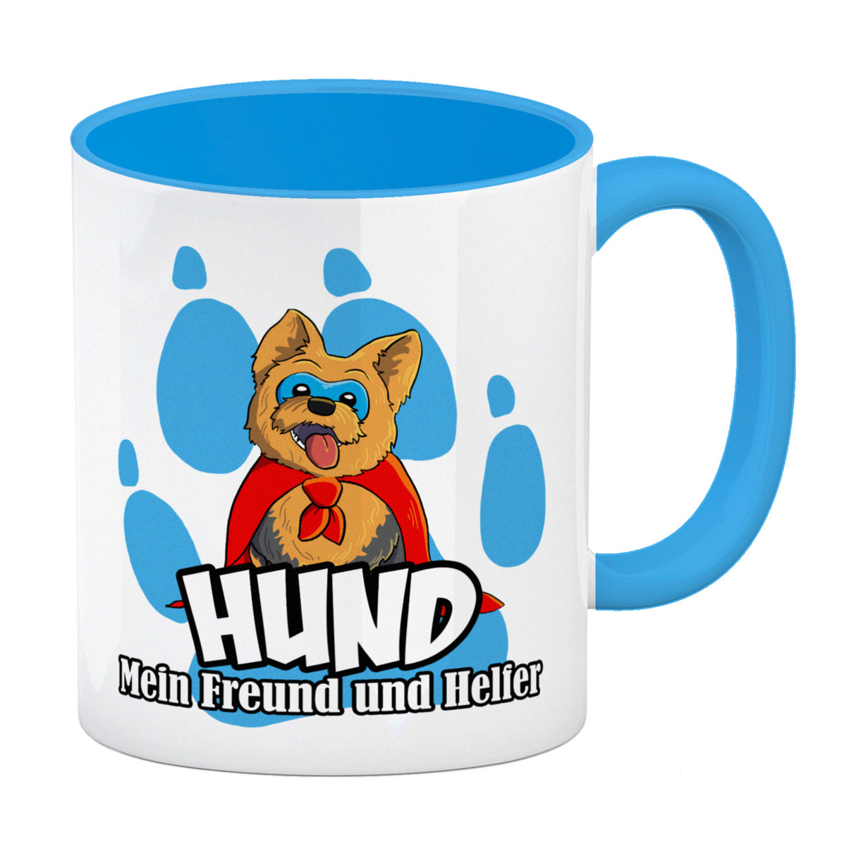 Kaffeebecher mit Superhelden - Yorkshire Terrier - Hund mein Freund und Helfer