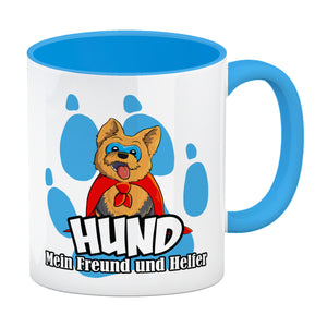 Kaffeebecher mit Superhelden - Yorkshire Terrier - Hund mein Freund und Helfer