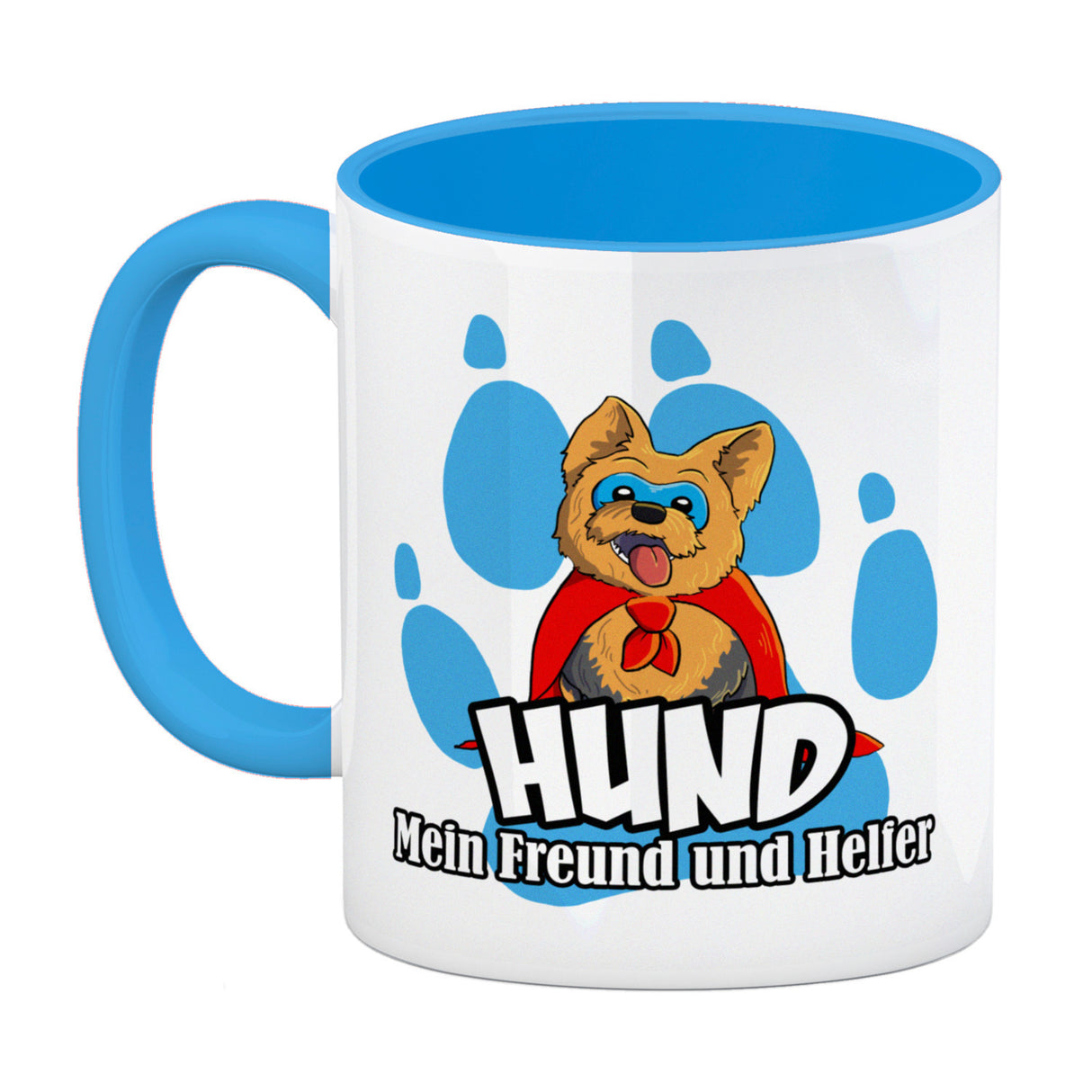 Kaffeebecher mit Superhelden - Yorkshire Terrier - Hund mein Freund und Helfer
