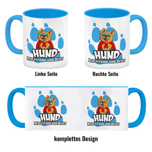 Kaffeebecher mit Superhelden - Yorkshire Terrier - Hund mein Freund und Helfer