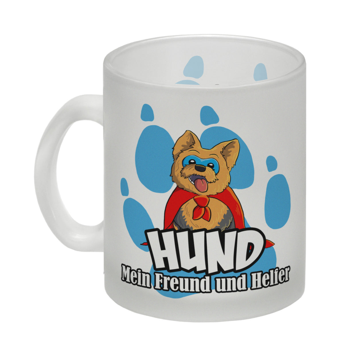 Kaffeebecher mit Superhelden - Yorkshire Terrier - Hund mein Freund und Helfer