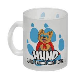 Kaffeebecher mit Superhelden - Yorkshire Terrier - Hund mein Freund und Helfer