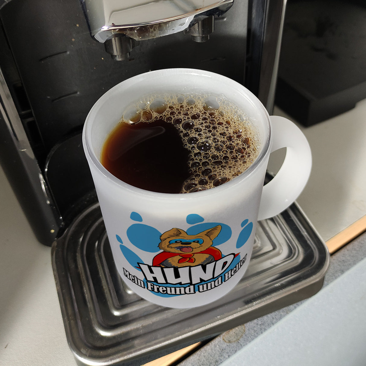 Kaffeebecher mit Superhelden - Yorkshire Terrier - Hund mein Freund und Helfer