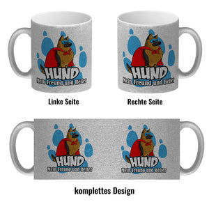 Kaffeebecher mit Superhelden - Schäferhund - Hund mein Freund und Helfer