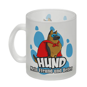 Kaffeebecher mit Superhelden - Schäferhund - Hund mein Freund und Helfer