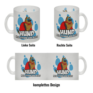 Kaffeebecher mit Superhelden - Schäferhund - Hund mein Freund und Helfer
