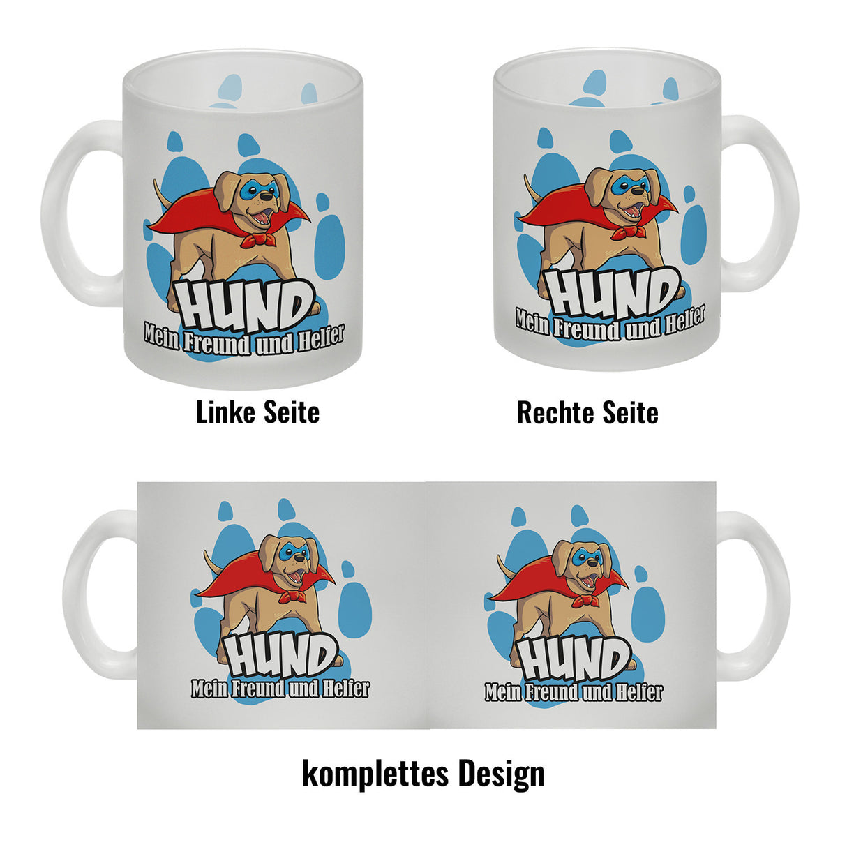Kaffeebecher mit Superhelden - Labrador - Hund mein Freund und Helfer