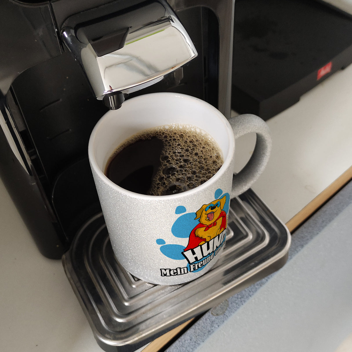 Kaffeebecher mit Superhelden - Golden Retriever - Hund mein Freund und Helfer