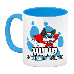 Kaffeebecher mit Superhelden - Dogge - Hund mein Freund und Helfer