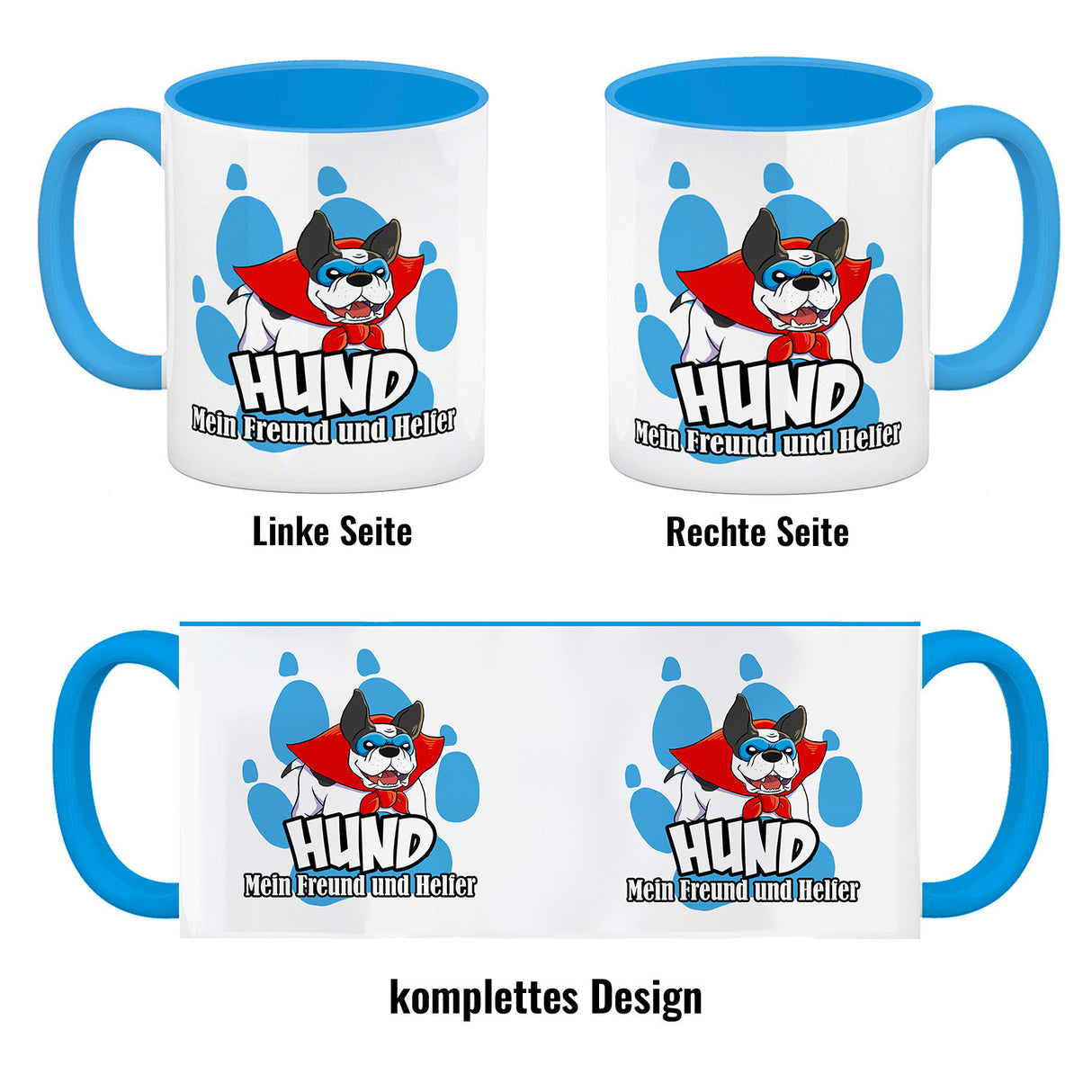 Kaffeebecher mit Superhelden - Dogge - Hund mein Freund und Helfer